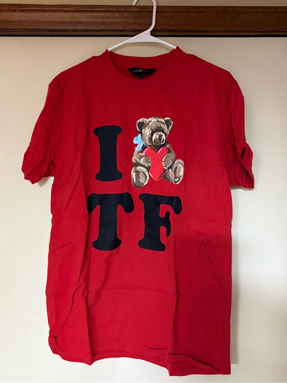 Teddy Fresh Red Graphic Bear Heart Tee